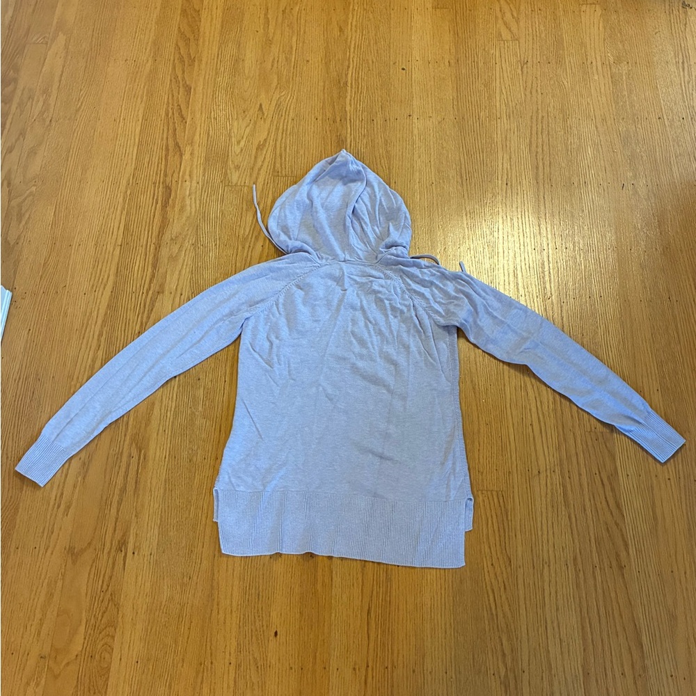 CALIA by Carrie Underwood Soft Blue Knit Hoodie - Picture 3 of 4
